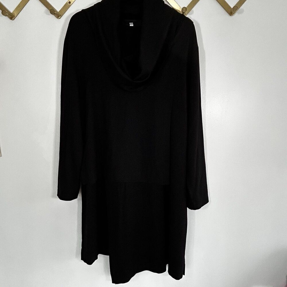 Bryn Walker Pita Modal Ponte Cowl Neck Tunic Top Asymmetric Peak Hem Medium - Picture 10 of 10